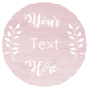 soft pink Personalised welcome announcement round wooden wall sign plaque