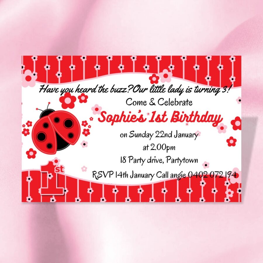 baby's 1st Birthday invitations digital download print