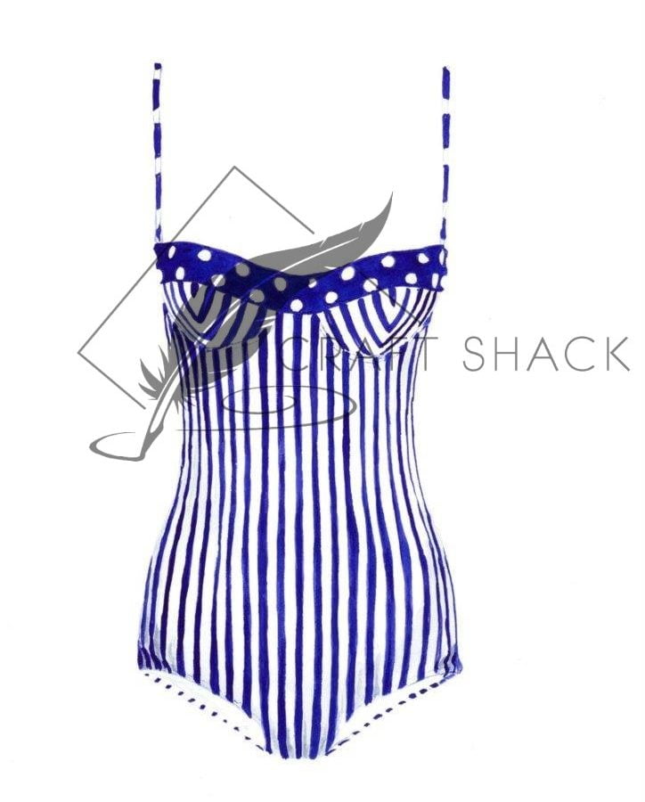 Vintage Bathers Wall Art poster digital print