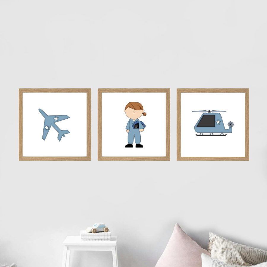 Airforce Wall Art poster set digital print