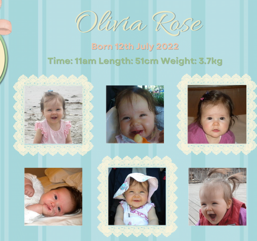 Baby's 1st year Personalised Collages digital Prints