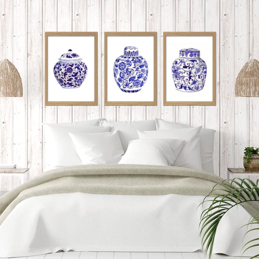 Ginger Jars Wall Art poster set digital print