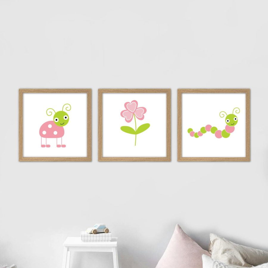 Lady Bug Wall Art poster set digital print