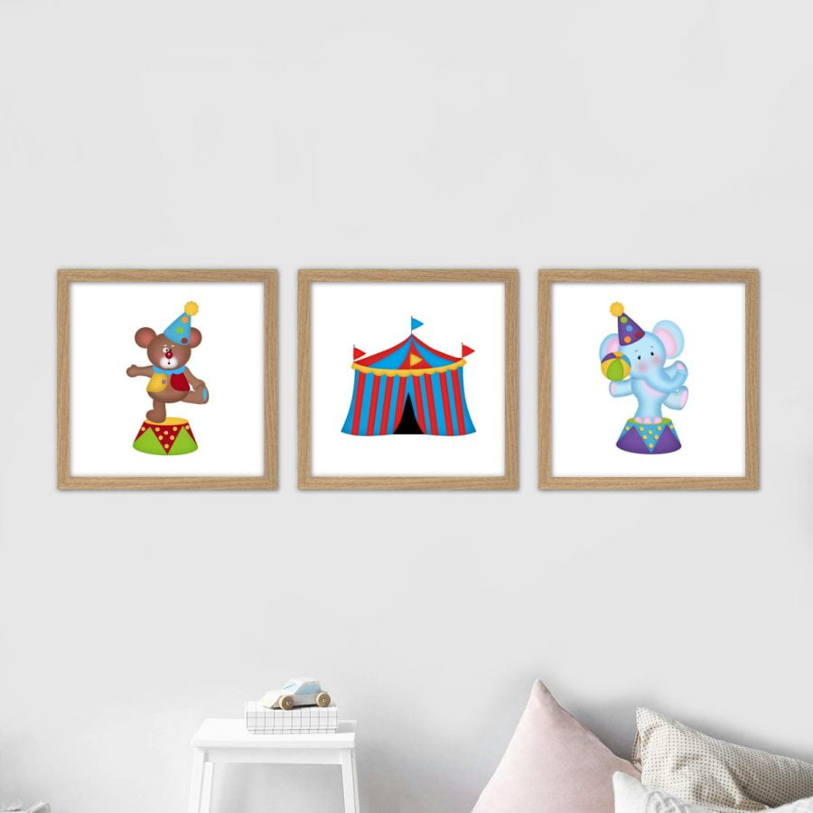 Circus Wall Art poster set digital print